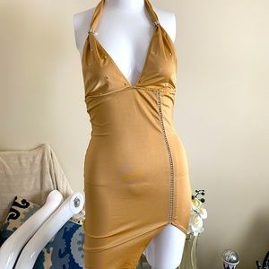 Rhinestone Bodycon Mini Dress